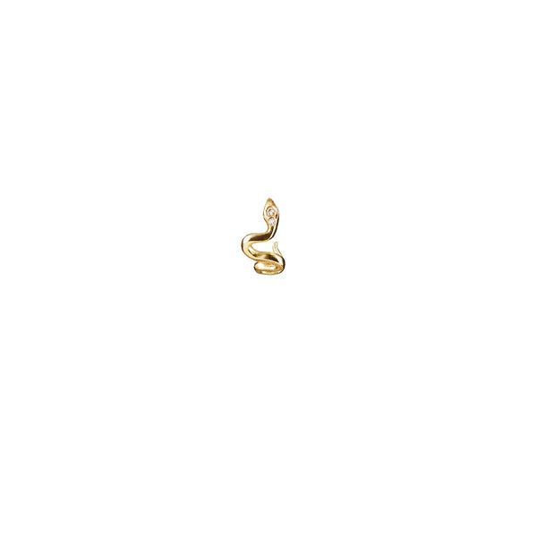 Serpent Hoop Petite med diamant- 18 Karat Guld