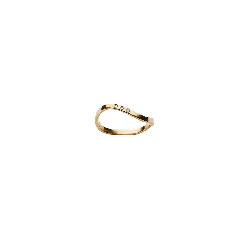 Adamas organic ring - 18 karat Guld med diamanter