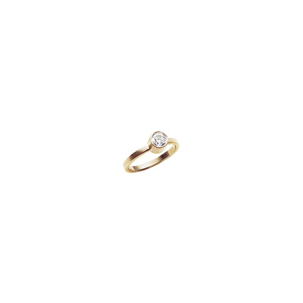 Adamas Solitaire Ring Med Hvid Diamant  - 18 Karat Guld